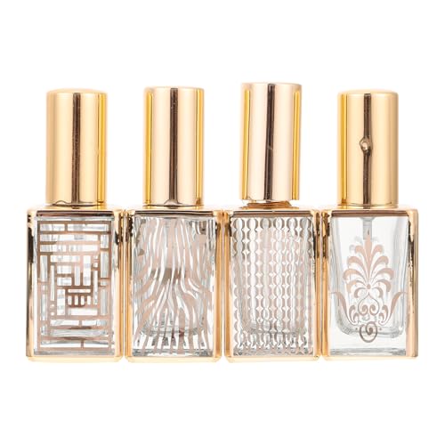 Homoyoyo Botellas Pulverizadoras de Perfume de Cristal 12 Ml 4 Piezas Recargables Pulverizador Spray a Prueba de Fugas para Perfume de Viaje y Uso Diario Estilo Aleatorio