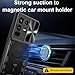 Ephoou for Infinix Note 50 Pro 4G/ Note 50 4G Armor Case with Magnetic Ring Kickstand, Rugged Military Grade Shockproof Case with Slide Camera Lens Cover for Note 50 Pro 4G JS-Black