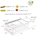 vacane Upgraded Refrigerator Drawers Organizer - Pull Out Fridge Bins with Handle, Extra-Long 19.5