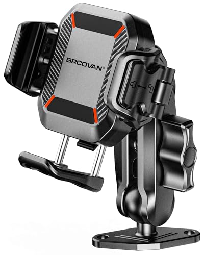 BRCOVAN Anti-Theft Phone Mount Holder with Vibration Dampener [Camera Friendly]