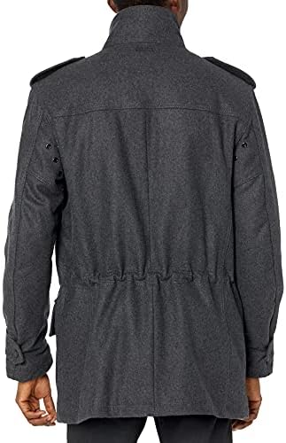 Andrew Marc Men's Wool 4 Pocket Jacket With Removable Bib