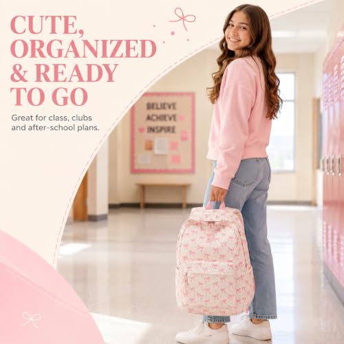 Image of BTOOP School Backpack for Teens Large Corduroy Bookbag Lightweight 15.6 inch Laptop Bag for Girls Women Casual High School College