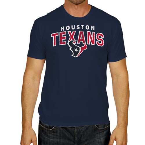 Team Fan Apparel NFL Starting Fresh Short Sleeve Heather T-Shirt - Adult Sports Gear for Men and Women (Houston Texans - Navy, X-Large)