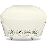 63 Inch Grill Cover for Weber Genesis 300 Series and New 2022 Genesis 300 Grills, Heavy Duty Waterproof Fade Resistant Outdoor BBQ Grill Cover with Elastic Drawstrings, Compared to Weber 7757,Beige