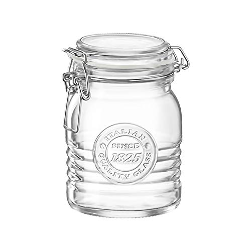 Bormioli Rocco Barattolo per Alimenti con Tappo ermetico Officina 1825 - in Vetro - 500 ml