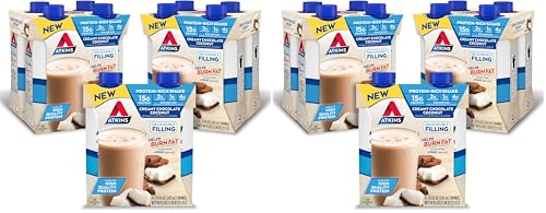 Atkins Creamy Chocolate Coconut Protein Shake,15g Protein,2g Net Carbs,1g Sugar,Keto