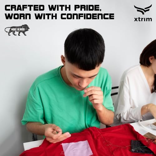Image of XTRIM Sports T-Shirt for Men, Quick Dry Gym T-Shirt for Men, Half Sleeve Solid Casual Round Neck, Stylish Regular Fit, Lightweight Running Training Activewear