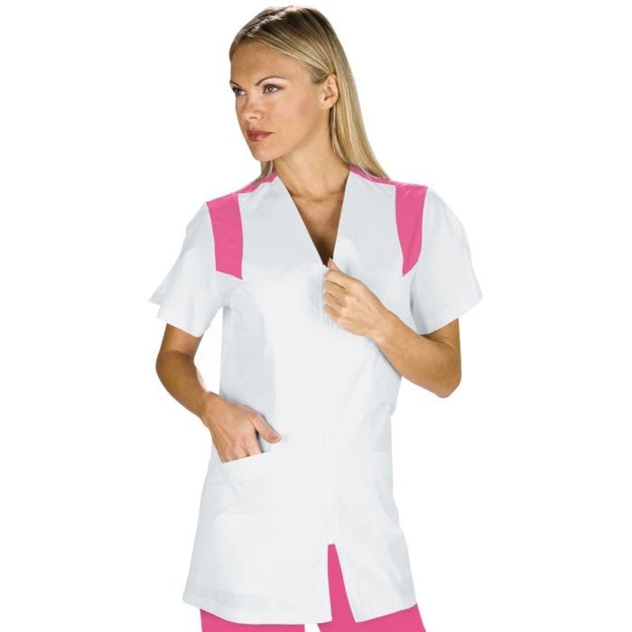 I.sacco Casacca SANTORINI Donna in Poliestere Cotone (Bianco+fuxia)