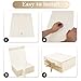 Nsmykhg Magnetic Gift Boxes with Lids & Decoration Tie Ribbon, 5 Pack 9.5x7x4 Inch, for Birthday, Wedding, Groomsman & Bridesmaid Proposal, Luxury Elegant Gift Box with Magnetic Closure (Beige)