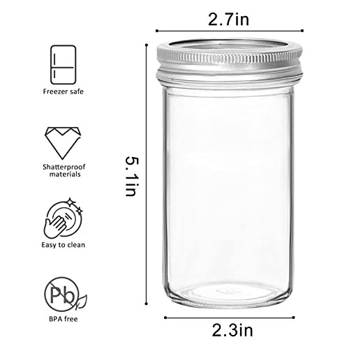 Verones Mason Jars 12 Oz, 15 Pcs Canning Jars Jelly Jars With Regular Lids, Ideal For Jam, Honey, Wedding Favors, Shower Favors #TOP1
