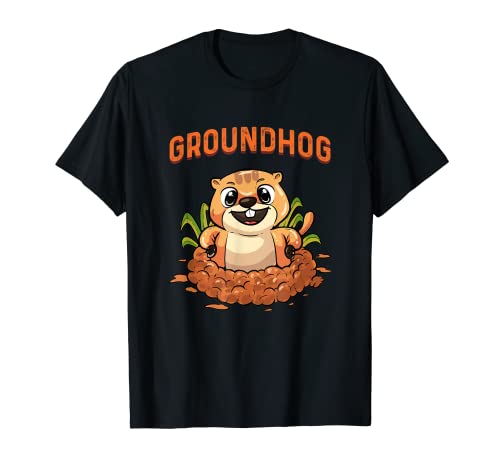 American Spring Holiday Marthog Day Anime Woodchuck Roedor Camiseta