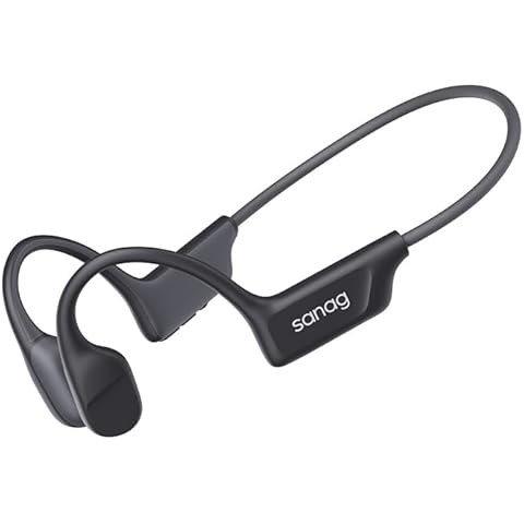 Sanag B22s Bone Conduction Earphone 16Hours Playtime IPX5 Waterproof Bluetooth5.3 Dynamic Spatial Sound Field Headphones (Black) Cover
