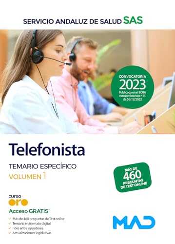 Telefonista del Servicio Andaluz de Salud. Temario específico Volumen 1