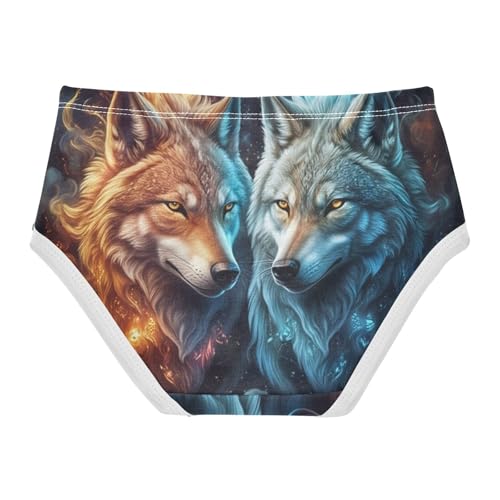 Abstract Wolf Girl Panties Cute Girls Underwear Toddler Cotton Cartoon Briefs Underpants 2t2