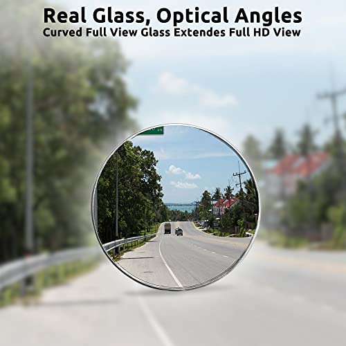 Blind Spot Mirrors 2 Pack-3 Inch Oval Rear View Convex Mirror For Cars/Suvs/Motorcycles/Trucks/Trailers/Snowmobiles/Bicycles/Rv?S/Boats/Golf Carts With Rust Resistant Frame-Hd Real Glass #TOP2