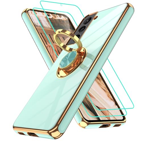 Coque S21 Plus verte et dorée idéale pour vos trajets en voiture et vidéos