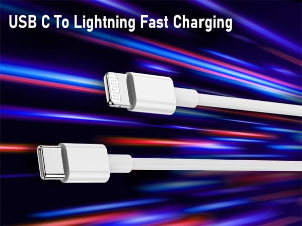 Image of USB-C iPhone Cable | 20W Fast Charging Cable | Compatible with iPhone 14, 13, 12 Pro Max, 11, XS, XR, X, 8 | Cable for iPad | PD cable for iOS Devices