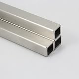 edelstahl vierkantrohr 60x60x6  Edelstahl Quadratrohr V2A-Vierkantrohr VA-Korn 240 geschliffen Von 15x15x1,5mm bis 60x60x2mm (30x30x3mm 1500mm)