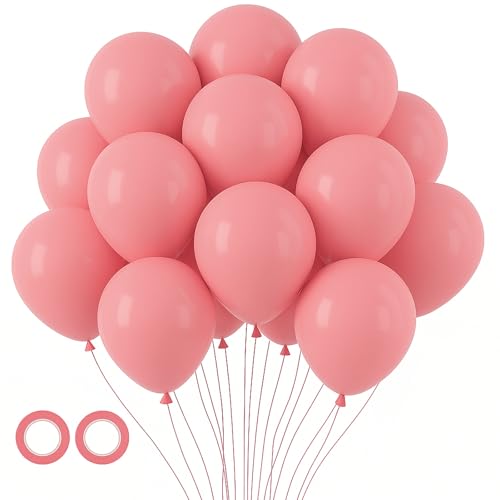 Image of Voircoloria 105pcs Retro Pink Balloons 12inch Party Latex Balloons for Boys Girls Birthday Baby Shower Gender Reveal Wedding Sunflower Party Decorations