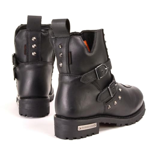 Image of Milwaukee Leather Premium Black Leather Motorcycle Riding Boots for Women Collection MBL - 6