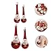 VINTORKY Ceramic Measuring Spoon Set Tiny Measuring Spoons for Baking Christmas Teaspoon Santa Claus Theme Kitchen Accessories