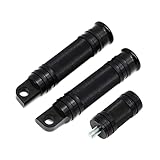 Dreamseek Motorcycle Shifter Toe Peg+Knurled Foot Pegs Rest Compatible with Harley-Davidson Sportster Dyna Touring Male Peg Mount Footrest Pedal (Black)