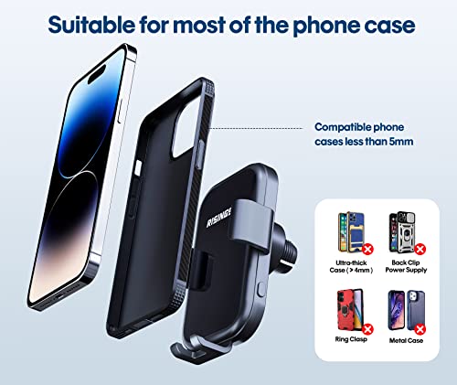 Risingstar Wireless Car Charger, 15W Fast Wireless Car Charger Mount, Auto-Clamping Alignment Windshield Dashboard Air Vent Cell Phone Holder For Iphone 14/13/12/11/Pro/X/8, Samsung S20/S10/S9/S8 #TOP6
