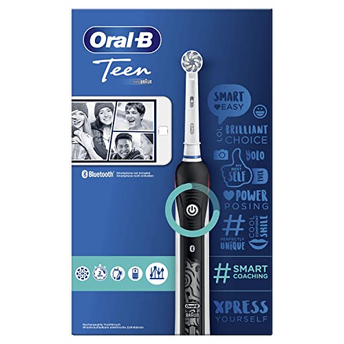 Oral-B Smart Teen Sensi Ultrathin Cepillo de Dientes Eléctrico con Mango Recargable, Tecnología Braun, 2 Cabezales …