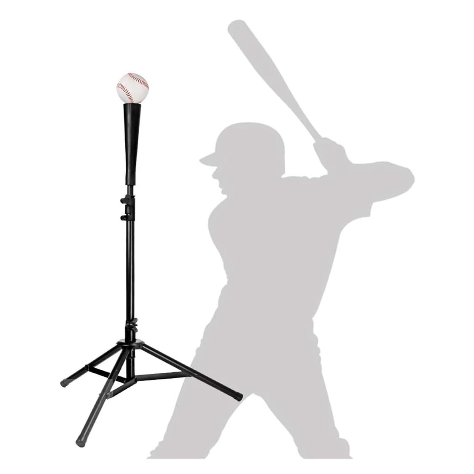 Béisbol Batting Tea de Golpe Trípode tee de bateo béisbol y sóftbol, ​​tee Goma Ajustable, trípode Entrenamiento, Equipo práctica