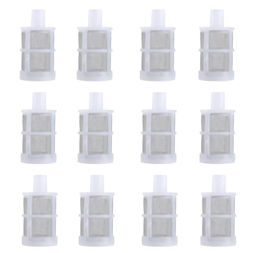 Aimela Hose Connection Filter,Spray Internal Filter,Fish Tank Water Pump Suction Strainer,Removable,Tea Set,Fish Tank,Water Pump,Industrial Equipment(12 Packs) (Size:3/8''inch (10MM))