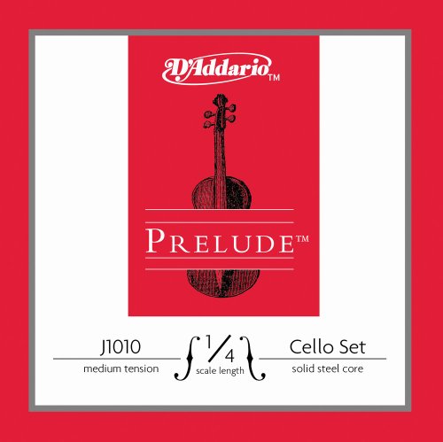 D'Addario Prelude Chello 10Blk Set 1/4 Med (J10101/4M-B10)