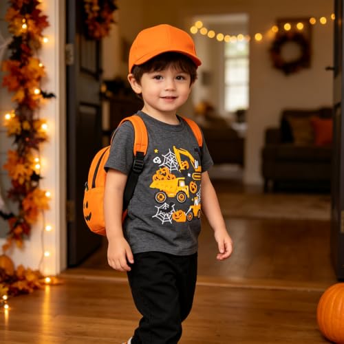 Funnycokid Toddler Boys Halloween Shirts Kids Tshirt Construction 4T 3T - image 9