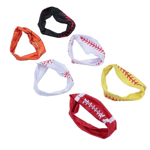6pcs Softball Band para a cabeça elástica de ioga não deslizante EXERCÊNCIO DA BANDO DA CABEÇA DO CA