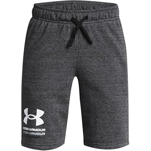 Under Armour Boys Rival Terry Shorts, Heather/Black Cover