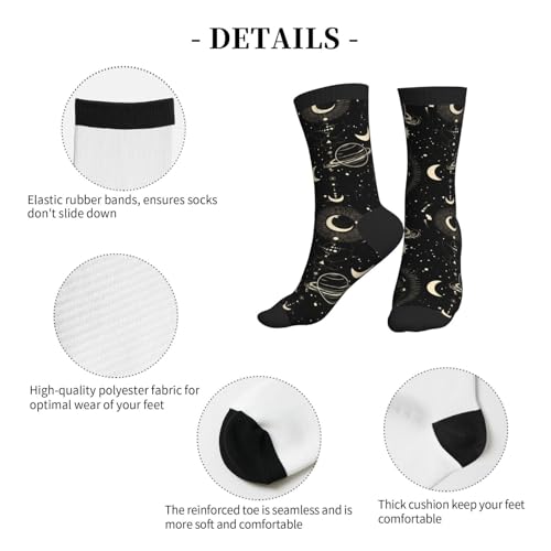 Image of MOLIAN Athletic Crew Cushion Socks Unisex Breathable Mid-Calf Socks for Running Workout