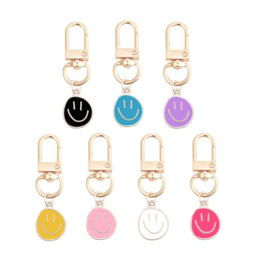 hongliang Set of 25 Smile Expression Keychain Enamel Pendants Charms.Suitable for All Ages.Loved by Students & Young Office Workers.Perfect for Classroom/Student/Teacher & Birthday & Festival Gifts