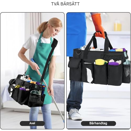 Sac de rangement pour produits de nettoyage avec compartiments ajustables - 5