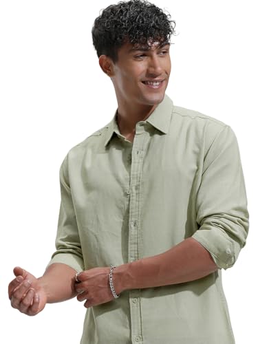 Image of Highlander Men's Relaxed Fit Casual Shirt | Cotton Linen | Relaxed fit | Full Sleeves