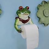 XHJTD Frog Paper Roll Holder Toilet Tissue Box Holder, Wall-Mounted Free Punch Resin Paper Dispenser