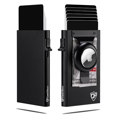 Image of Conceal Plus Card Blocr - Minimalist AirTag Wallet for Men, with Money Clip | This mens wallet with airtag holder keeps a slot built in, so a genuine Apple AirTag can ride along completely hidden inside.