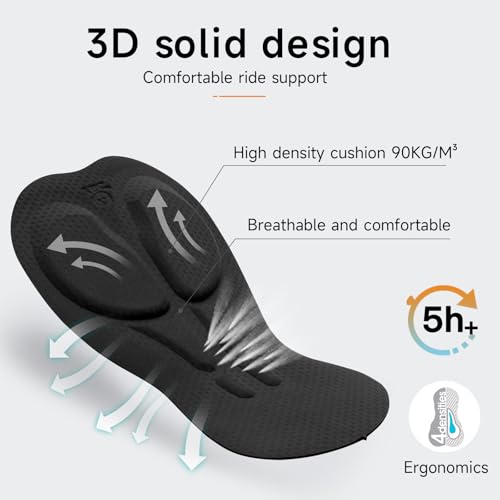 Santic Men's Cycling Bib Shorts 4D Padded Breathable Road Bike Cycling Bibs Biking Bicycle Gel Long Travel