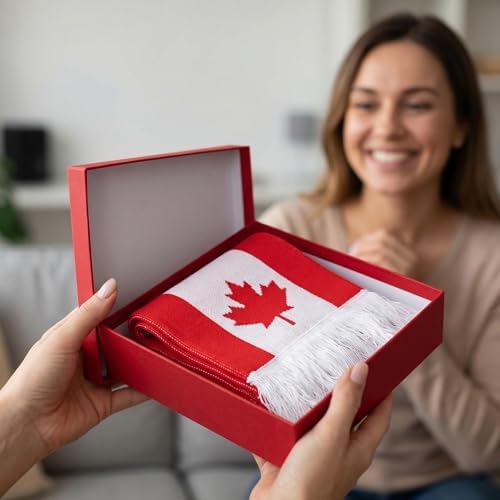 Canada Soccer Jersey Accessory - National Football Supporter Scarf, Premium Sports Gear for Tournament & Patriotic Day Event Souvenir — view 4