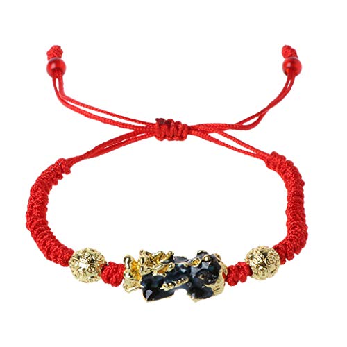NOWON Pi Xiu Charme Changement de Couleur température Kabbale chaîne Rouge Bracelets d'humeur tressés Cover