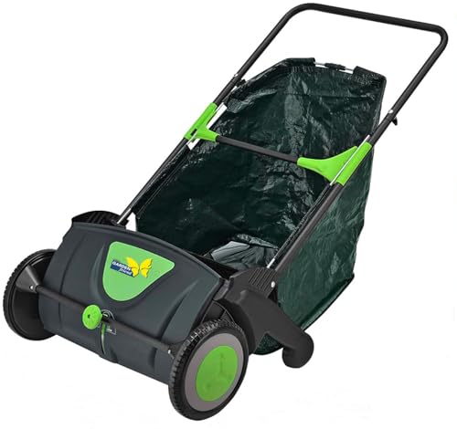giordanoshop raccoglifoglie manuale a spinta sacco 100 litri con ruote verde