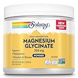 Solaray Polvo Magnesio Bisglycinato 179 gramos - Magnesium Bisglycinate - Suplemento de magnesio para apoyo óseo, Sin Gluten