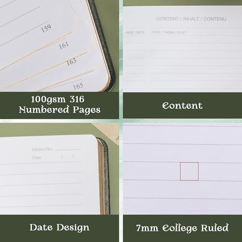 Cahier A5 esthétique pour prendre des notes et journal