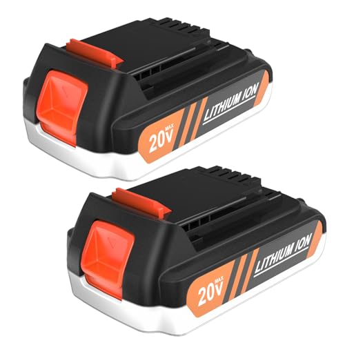Image of LBXR20 Battery Replacement for Black and Decker 20V Lithium Battery | 2Packs, 3.0Ah, Compatible for Black+Decker 20V Cordless Tools, Replacement for LB2X4020, LB2XR20, LBXR2520, etc. Long Runtime