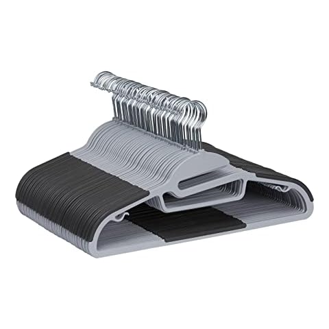 Amazon Basics Grey Plastic Hangers - Pack of 50 Cover