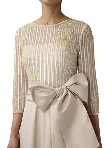 Image of Adrianna Papell Women's Beaded Bodice Taffeta Gown
