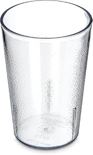 8 oz Clear Plastic Tumblers – Set of 6 Stackable, Shatter-Resistant Cups for Water, Juice, or Soda – Reusable Dishwasher Safe Drinkware for Home, Restaurant, or Cafeteria Use